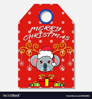merry christmas happy new year hand drawn label