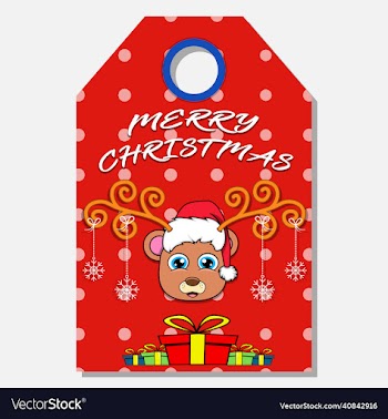merry christmas happy new year hand drawn label