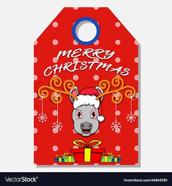 merry christmas happy new year hand drawn label