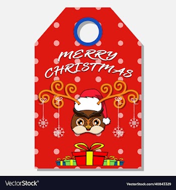 merry christmas happy new year hand drawn label
