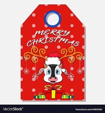 merry christmas happy new year hand drawn label
