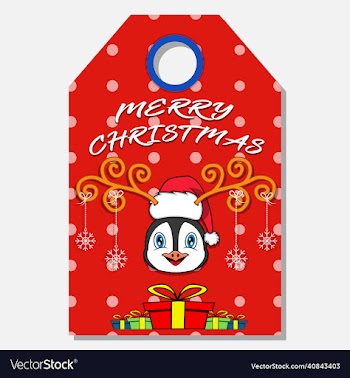 merry christmas happy new year hand drawn label