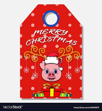 merry christmas happy new year hand drawn label