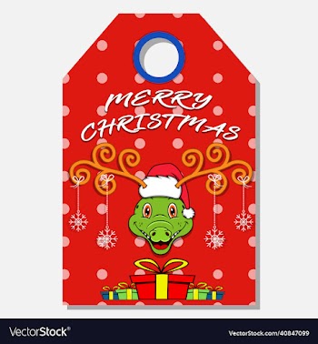 merry christmas happy new year hand drawn label
