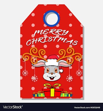 merry christmas happy new year hand drawn label
