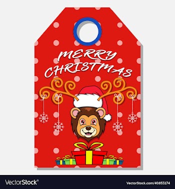merry christmas happy new year hand drawn label