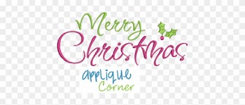 Merry Christmas Holly Applique Design - Merry Christmas Holly Applique Design