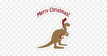 Merry Christmas Kangaroo By Eggtooth - Personalizable Merry Christmas Ornament (round)