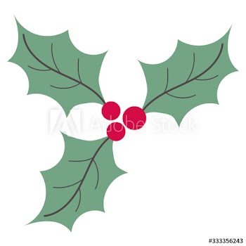 merry christmas leafs and seeds
