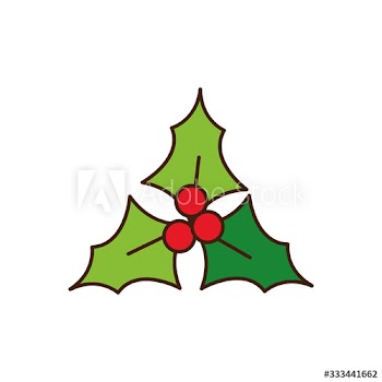 merry christmas leafs and seeds