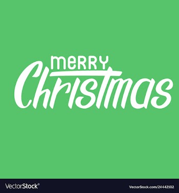Merry christmas lettering vector image