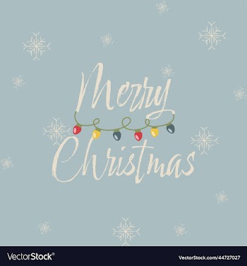 merry christmas lettering with snow flakes and