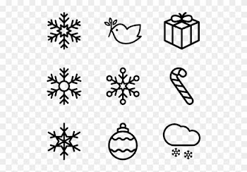Merry Christmas Line - Fitness Icons Transparent Background
