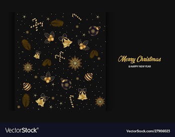 Merry christmas luxury golden background gold bla vector image