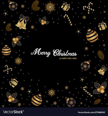 Merry christmas luxury golden background gold bla vector image