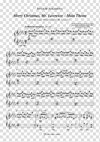 Merry Christmas, Mr. Lawrence Sheet Music Merry Christmas Mr.Lawrence, christmas transparent background PNG clipart