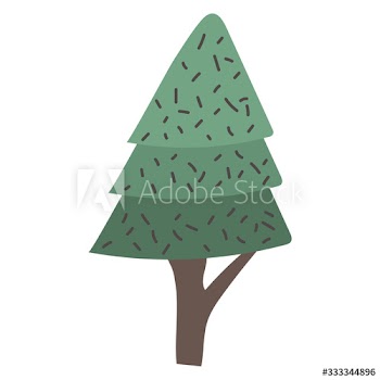 merry christmas pine tree icon
