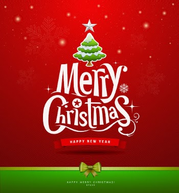 Merry christmas red background