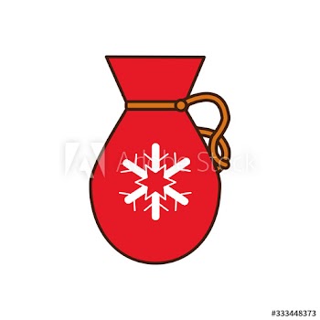 merry christmas santa claus bag with snowflake