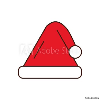merry christmas santa claus hat icon