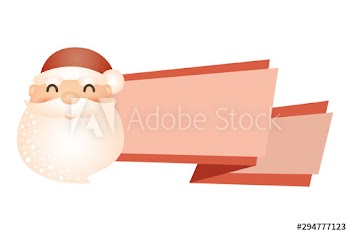 merry christmas santa claus with ribbon
