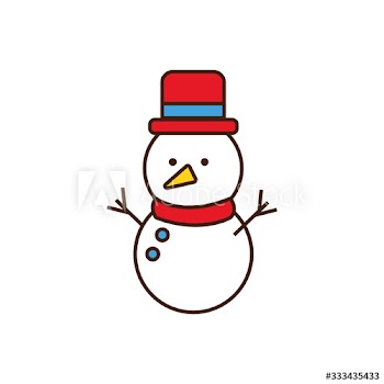 merry christmas snowman cute character