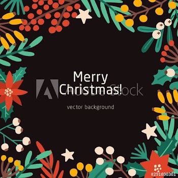 Merry christmas social media banner vector template