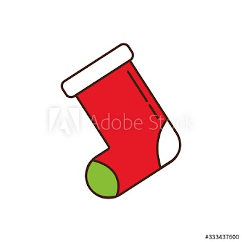 merry christmas sock decorative icon