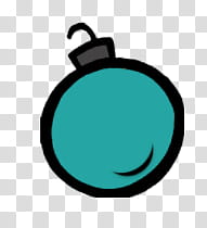 Merry Christmas, teal and gray bomb illustration transparent background PNG clipart