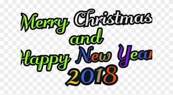 Merry Christmas Text Clipart Happy New Year 2018 Png - Merry Christmas Text Clipart Happy New Year 2018 Png