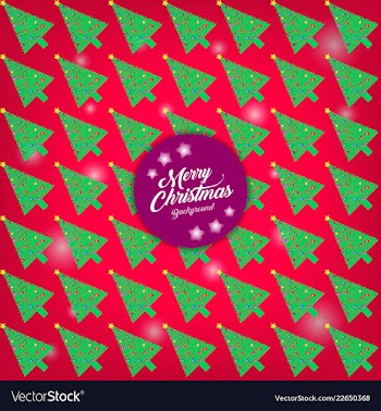 Merry christmas tree background vector image