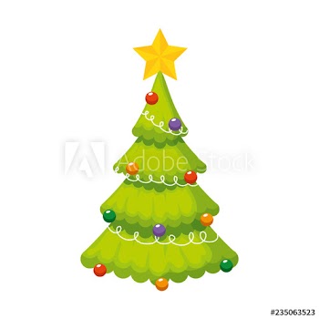 merry christmas tree icon