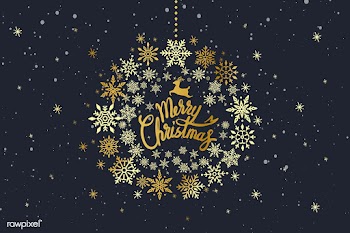 Merry Christmas typography background | Free stock vector - 511106
