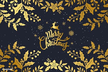 Merry Christmas typography design vector | Free stock vector - 511054