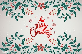 Merry Christmas typography design vector | Free stock vector - 511056