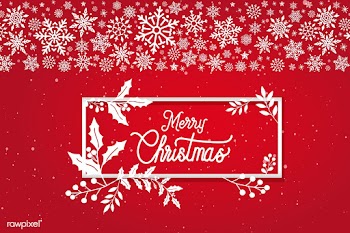 Merry Christmas typography design vector | Free stock vector - 511075