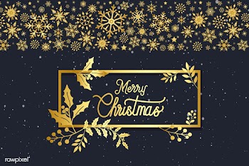 Merry Christmas typography design vector | Free stock vector - 511076