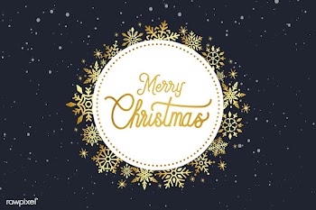 Merry Christmas typography design vector | Free stock vector - 511097