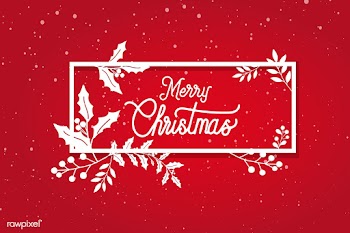 Merry Christmas typography design vector | Free stock vector - 511109