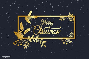 Merry Christmas typography design vector | Free stock vector - 511111