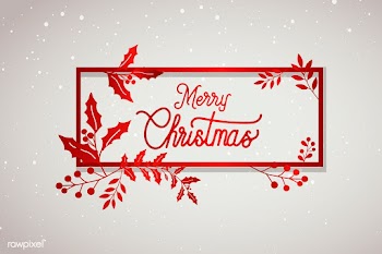 Merry Christmas typography design vector | Free stock vector - 511113