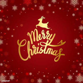 Merry Christmas typography design vector | Free stock vector - 511140