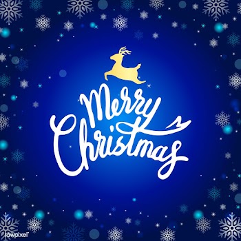 Merry Christmas typography design vector | Free stock vector - 511143
