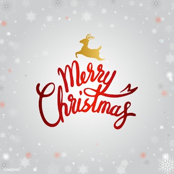 Merry Christmas typography design vector | Free stock vector - 511145