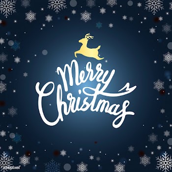 Merry Christmas typography design vector | Free stock vector - 511150