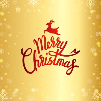 Merry Christmas typography design vector | Free stock vector - 511155