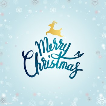 Merry Christmas typography design vector | Free stock vector - 511158