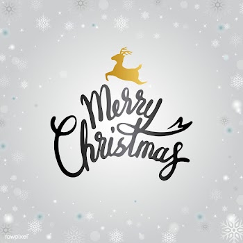 Merry Christmas typography design vector | Free stock vector - 511164