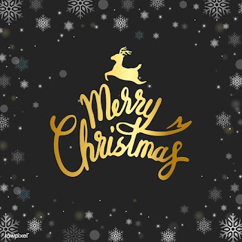 Merry Christmas typography design vector | Free stock vector - 511168