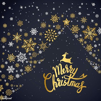 Merry Christmas typography design vector | Free stock vector - 511329